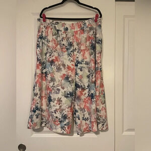 Athleta Women's Pastel Watercolor Floral long short Size 2x